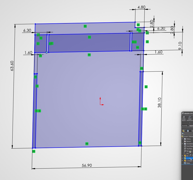 Dimensioning tool allows you to constrain the lengths